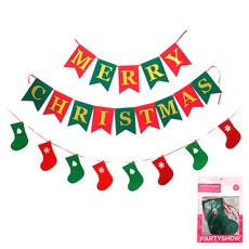 PARTYSHOW 金屬聖誕花環2件組 聖誕襪, 1套, 混合顏色