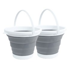 折疊式水桶 5L, 2個, 灰色