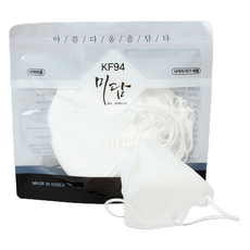 미담마스크 칼라핏 새부리형 황사 방역 마스크 대형 KF94, 25개입, 2개, 화이트