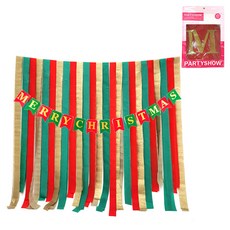 PARTYSHOW 聖誕節拉旗彩帶裝飾組, 1套, 混合色