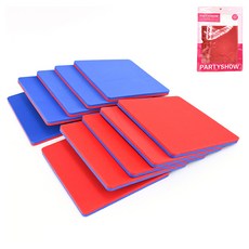 PARTYSHOW 翻轉色板派對道具, 紅色 + 藍色, 10個