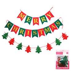 PARTYSHOW 金屬聖誕花環2件組 聖誕樹, 1套, 混合色