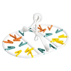 家用 旅行用 多功能曬衣夾, 白色, 1個