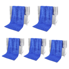 Happy Mood 多用途超細纖維清潔抹布 擦手巾 35 x 75 cm, 5個, 藍色