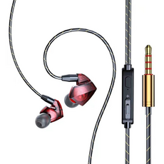 탑피아 편리한 유선 이어폰, 붉은색