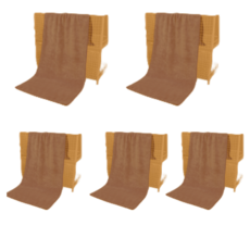 Happy Mood 多用途超細纖維清潔抹布 擦手巾 35 x 75 cm, 5個, 棕色