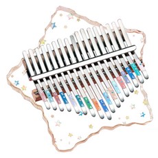 Toppia 特別款卡林巴琴 星空星星 17音 + 專用基本琴盒 + 配件組, 1套