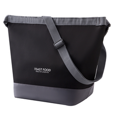 일상속반짝 접이식 보온보냉백, 그레이블랙, 1개