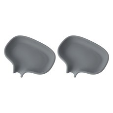 Simplydam 矽膠排水肥皂架, 深灰色, 2個