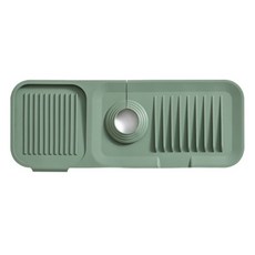 soonZAM 水龍頭矽膠防濺瀝水墊 中型, 1個, 綠色