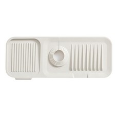 soonZAM 水龍頭矽膠防濺瀝水墊 中型, 1個, 白色