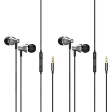 타미나요 가벼운 유선 이어폰 입체사운드 원형 플러그 2p 블랙