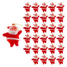 滑稽搞笑聖誕老人娃娃裝飾, 紅色, 30個