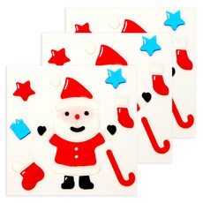 Stupid Cutie 果凍貼紙 3入組, 聖誕老人