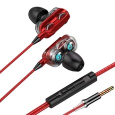 Toppia 舒適有線耳機, 紅色, 單一商品