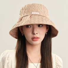 페이퍼먼츠 리엘 물결 라인 레터링 패치 버킷햇 23632