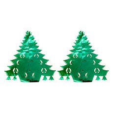 Stupid 銀箔樹懸掛裝飾, 綠色, 2個