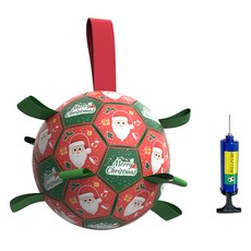 NEOZZANG 狗狗聖誕足球玩具 中大型犬用, 小聖誕老人, 1個