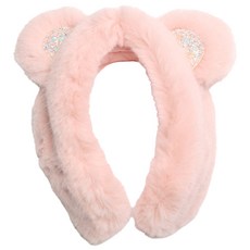 곰 귀마개 헤어 밴드, 핑크, 1개