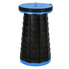 하이퍼플래닛 아웃도어 휴대용 높이조절 접이식 자바라 캠핑의자, 블루, 1개