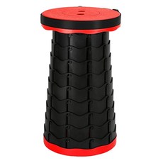 하이퍼플래닛 아웃도어 휴대용 높이조절 접이식 자바라 캠핑의자, 레드, 1개