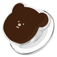 체인지톡 맥세이프 2배자력 탈부착 스마트톡 브라운 베어, 혼합색상, 1개