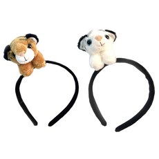 호랑이인형 헤어밴드, 황호, 백호, 2개