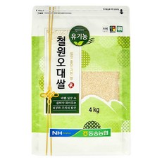두루웰 유기농 철원오대쌀 백미, 4kg, 1개, 상