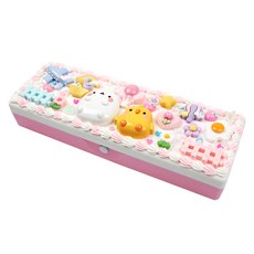 2Youngdesign DIY Molang 鉛筆盒裝飾, 粉紅色, 1個