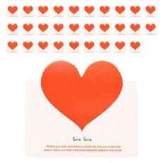 하트 감사 축하 사랑 메세지 미니카드 + 봉투 세트, 러브카드A, 30세트