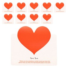 愛心感謝祝賀愛意訊息迷你卡片 + 信封套組, 愛心卡片A, 10套