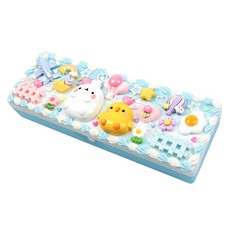 2Youngdesign DIY Molang 鉛筆盒裝飾, 藍色, 1個