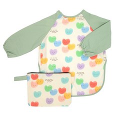 semoms 嬰幼兒用防水美術畫袍 + 收納袋套組, 可愛