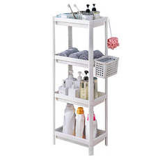 Mood House 浴室方形立式置物架, 白色, 1個