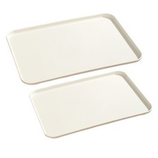 O&LIVING 禪風多用途方形托盤 2件組, 1套, 奶油白