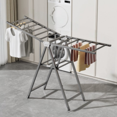 Bitwin Bandidol 雙層移動式曬衣架, 灰色