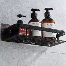 Apilco 浴室多用途一字型收納整理盒, 黑色A, 1個