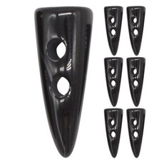 Button King 東大門鈕扣王 年糕牛角扣大衣栓扣 40mm, 黑色, 7個