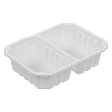 쿡앤락 1915 시리즈 실링용기 19155-2칸 백색, 1개, 100개입