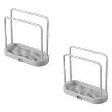 Khohimo 瀝水抹布菜瓜布架 4W460, 2個, 灰色