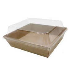 The Damda 牛皮紙正方形便當盒 中, 1入, 100個