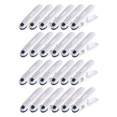 多用途無痕強力防滑曬衣夾, 24個, 白色 + 藍色