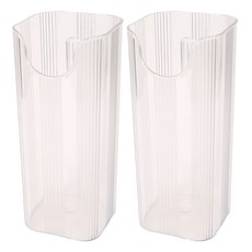 윤코 부착형 무타공 키친타올 다용도 정리함, 투명, 2개