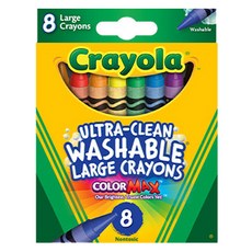 크레욜라 워셔블 크레용 울트라클린 라지, 1개, 8색