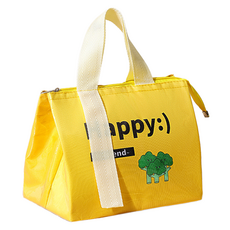 微笑可愛午餐袋 type5, 1個, 黃色
