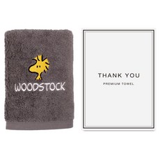 Songwol 松月 毛巾 史努比夢想毛巾 180g 40支精梳紗 禮盒組, 灰色, 1套