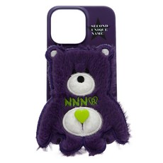 세컨드유니크네임 SUN CASE PATCH STAR FUR BEAR 휴대폰 케이스