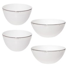 HANKOOK CHINAWARE Platinum Wishes雙人碗盤組, 飯碗 2入+大碗 2入, 1組, 鉑金