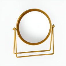 藝人桌上型化妝鏡 短款, 金色