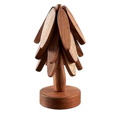 Ju and Ji 室內裝飾樹形原木鍋墊, 單一顏色, 1個